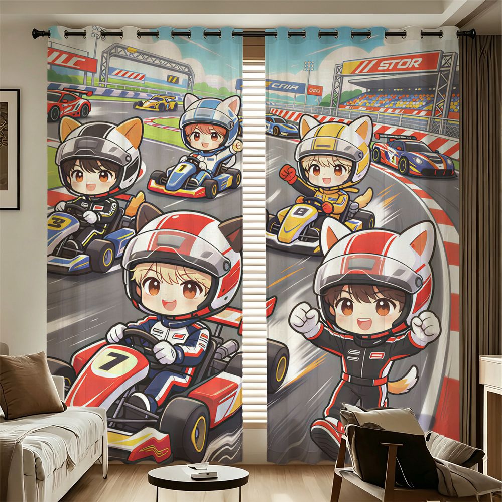 Decor Kart Lighting - Zasłony z cyfrowym nadrukiem z motywem