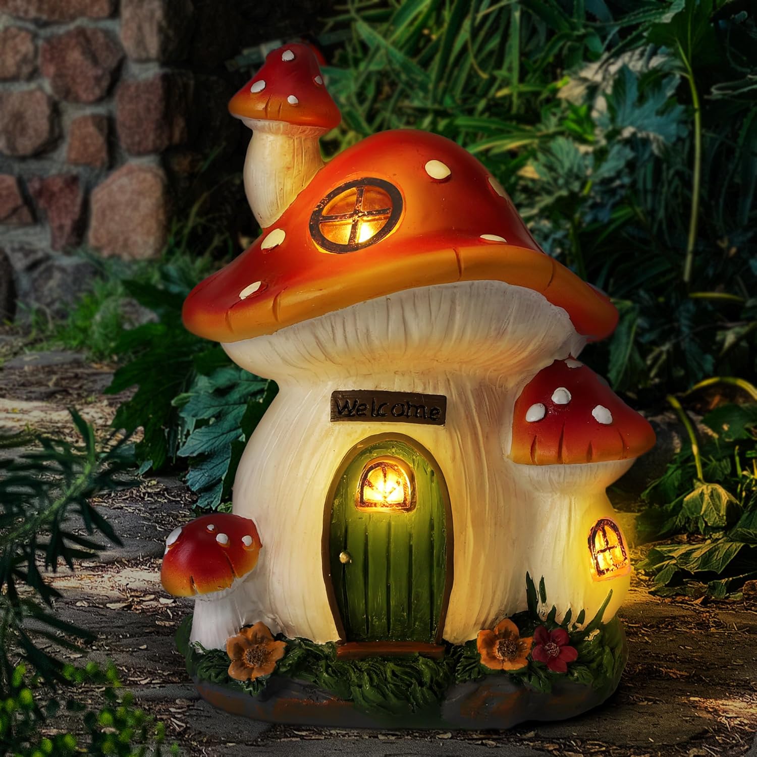 Lighting Decor For House - Zewnętrzna, solarna lampa w kształcie statuetki