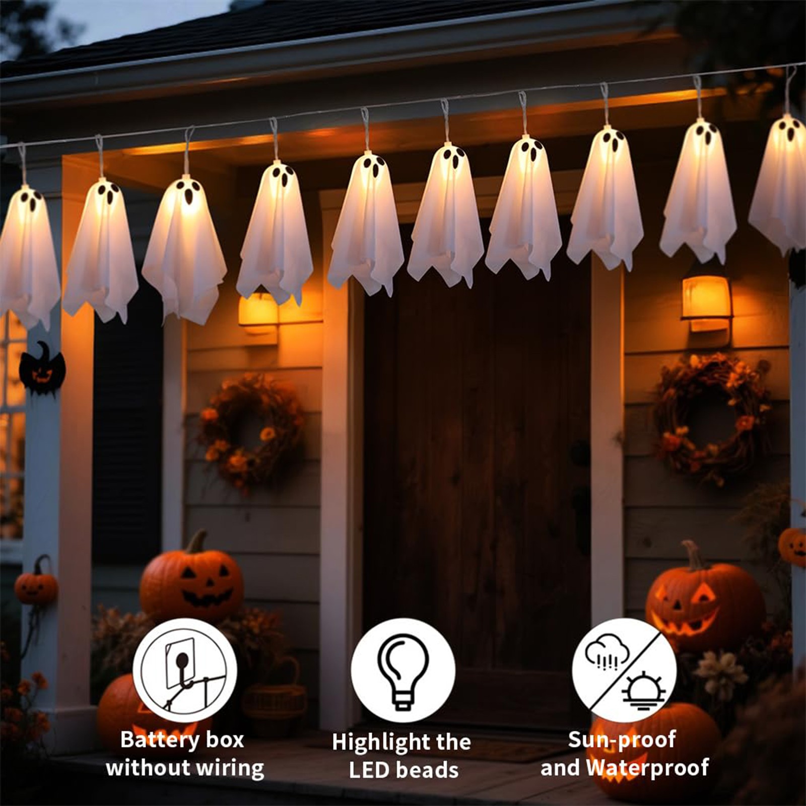 Lighting Decor For House - Dekoracje do domu strachów Halloween Duch