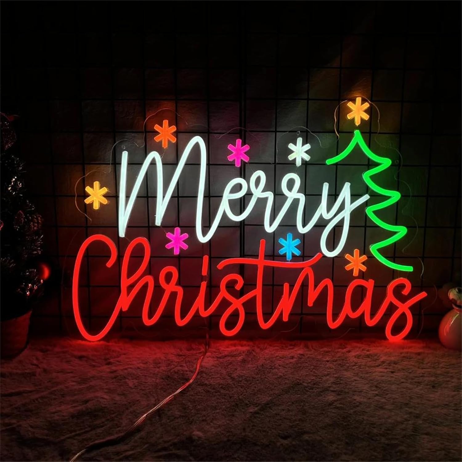Świąteczny neon z kolorowymi g – Lighting Home Decor Ideas recenzja i cena