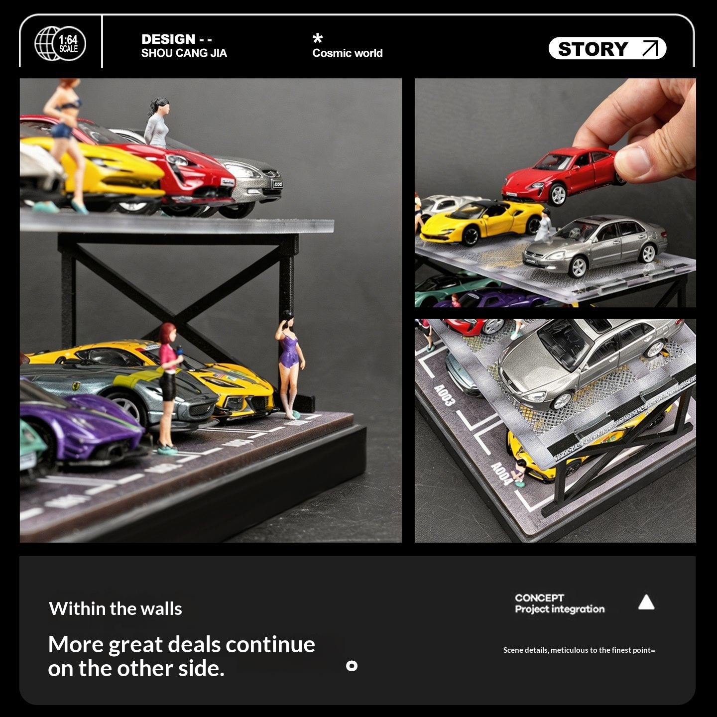 Diorama parkingu dwupiętrowego – Garage Lighting Decor recenzja i cena