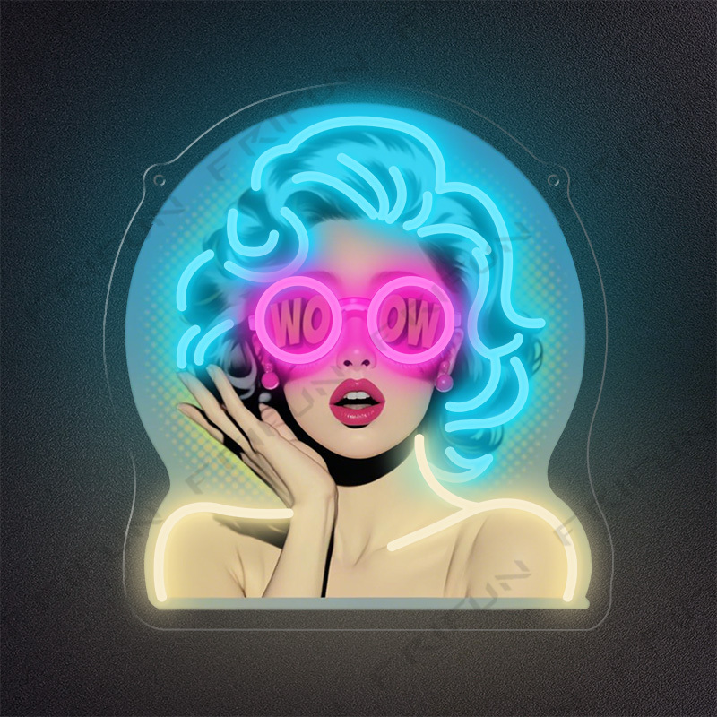 Neonowy znak WOW Curl Girl, dr – Outdoor Lighting Decor Wow recenzja i cena