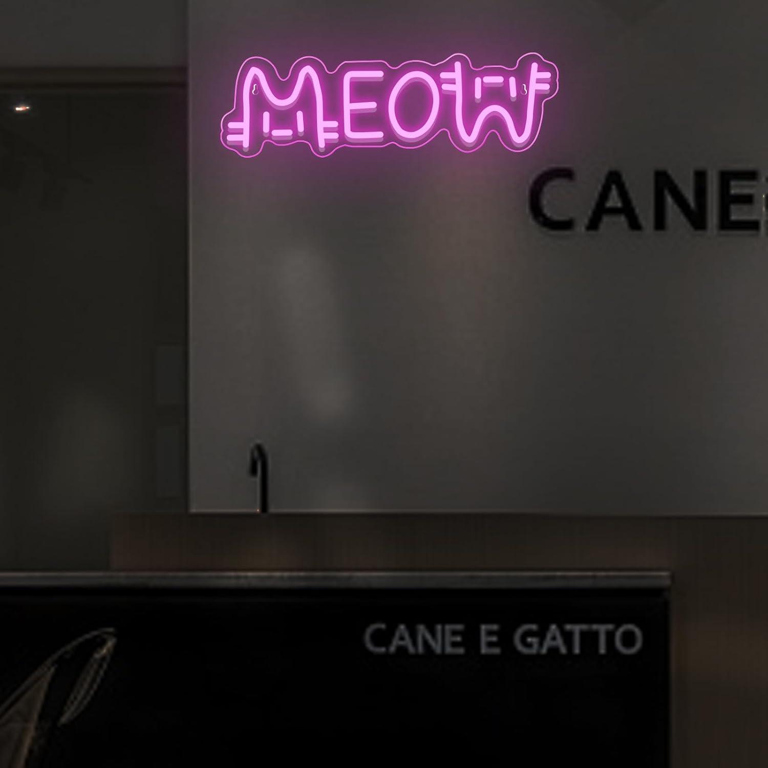 Neonowy Znak Meow Kot, Zasilan – Lighting Decor For House recenzja i cena